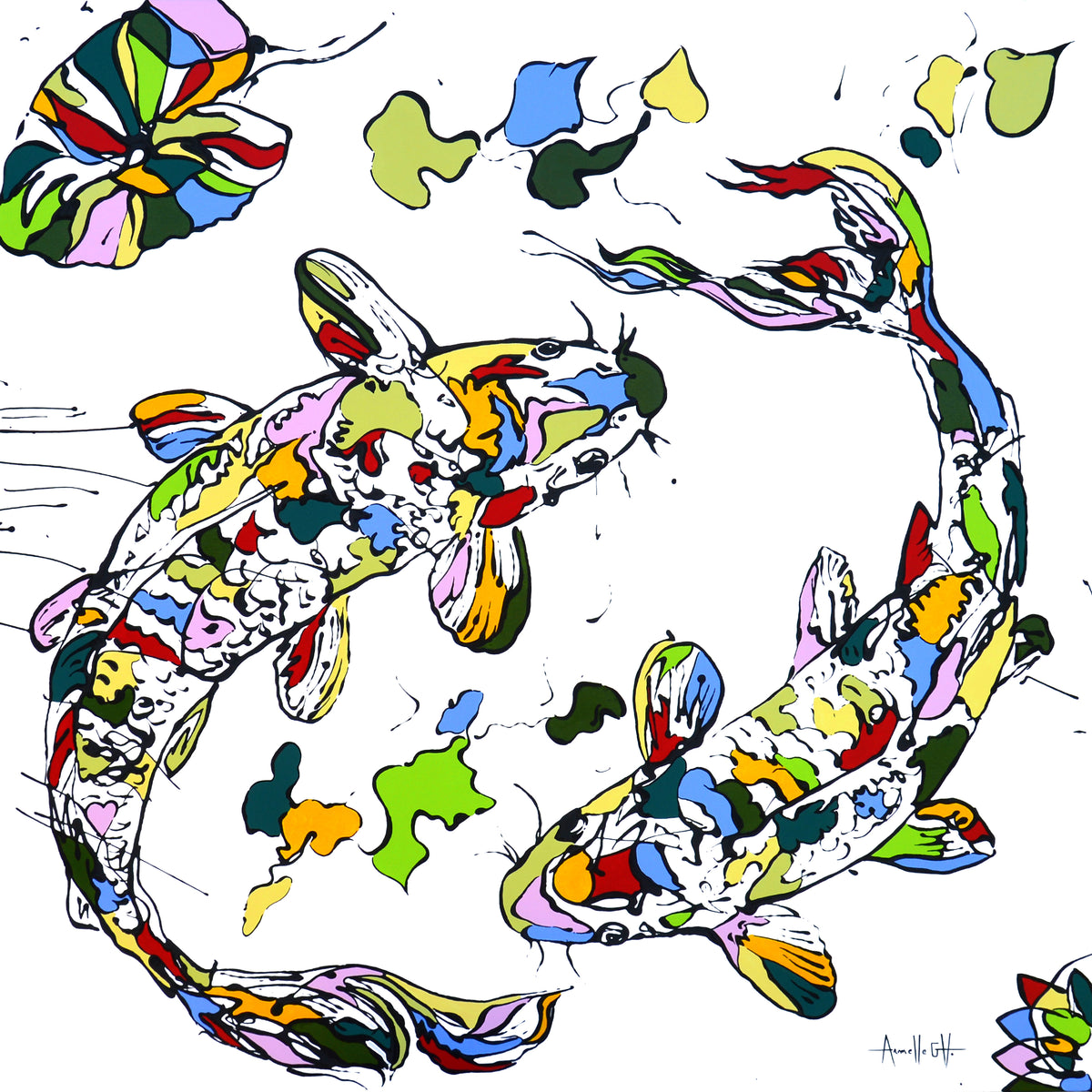 Toile | Carpes koï