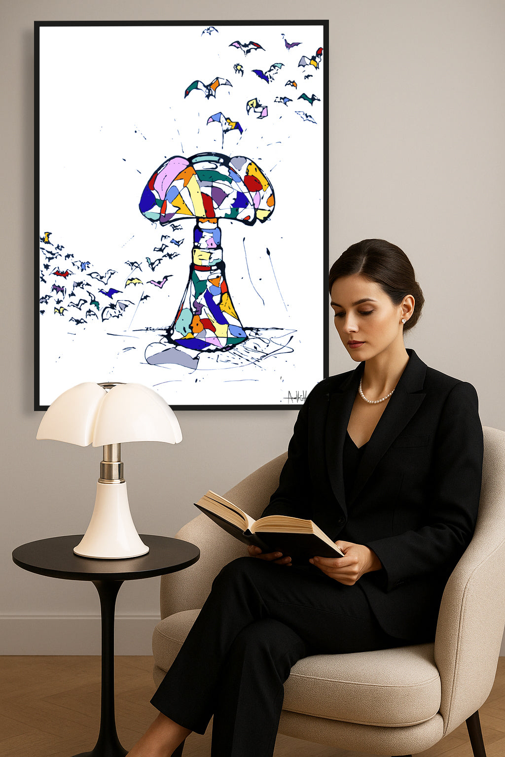 Toile | L'allumeuse-Hommage à la Pipistrello| ©AGH