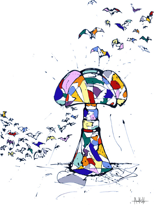 Toile | L'allumeuse-Hommage à la Pipistrello| ©AGH